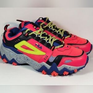 FILA Women's Oakmont Tracer Chunky Sneakers Sz 10 Neon Pink Very Good